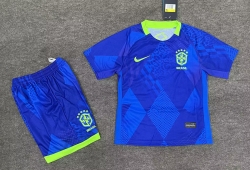 25 26 Brazil away Kids Soccer jersey